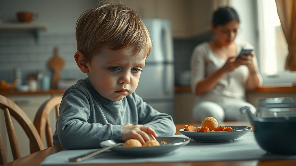 neglectful parenting everyday neglect scene with disengaged parent