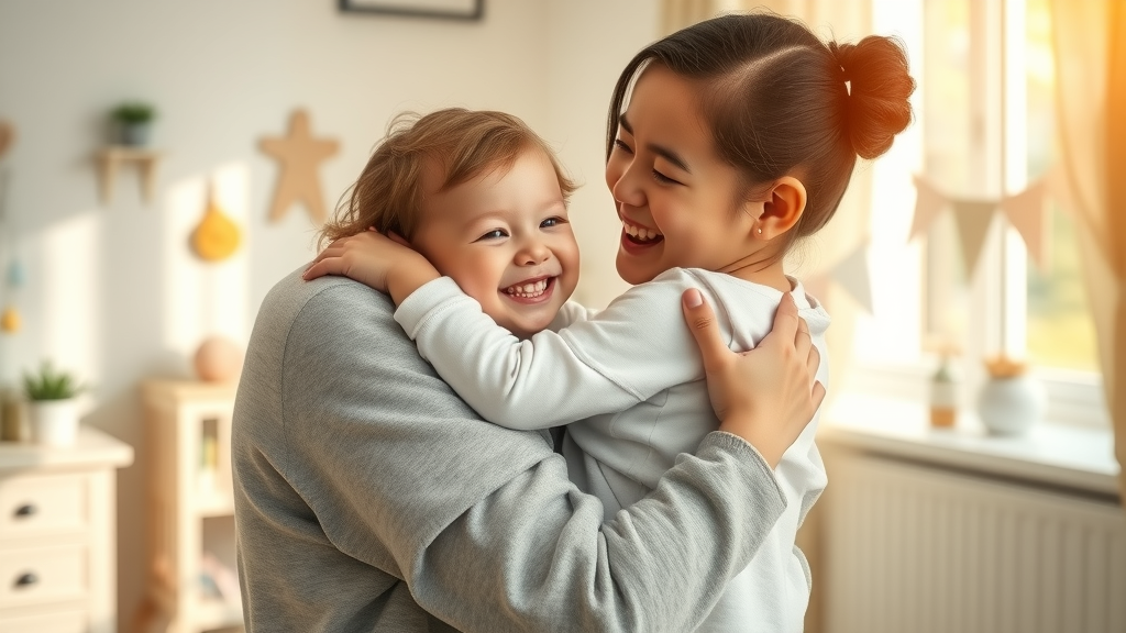 parent and child having an open and heartfelt conversation, symbolizing a positive parent-child relationship